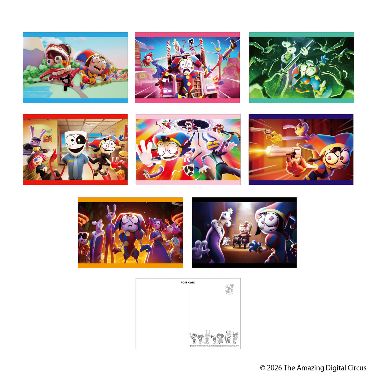 【予約商品】アメイジングデジタルサーカス ポストカードセット (8枚1セット)