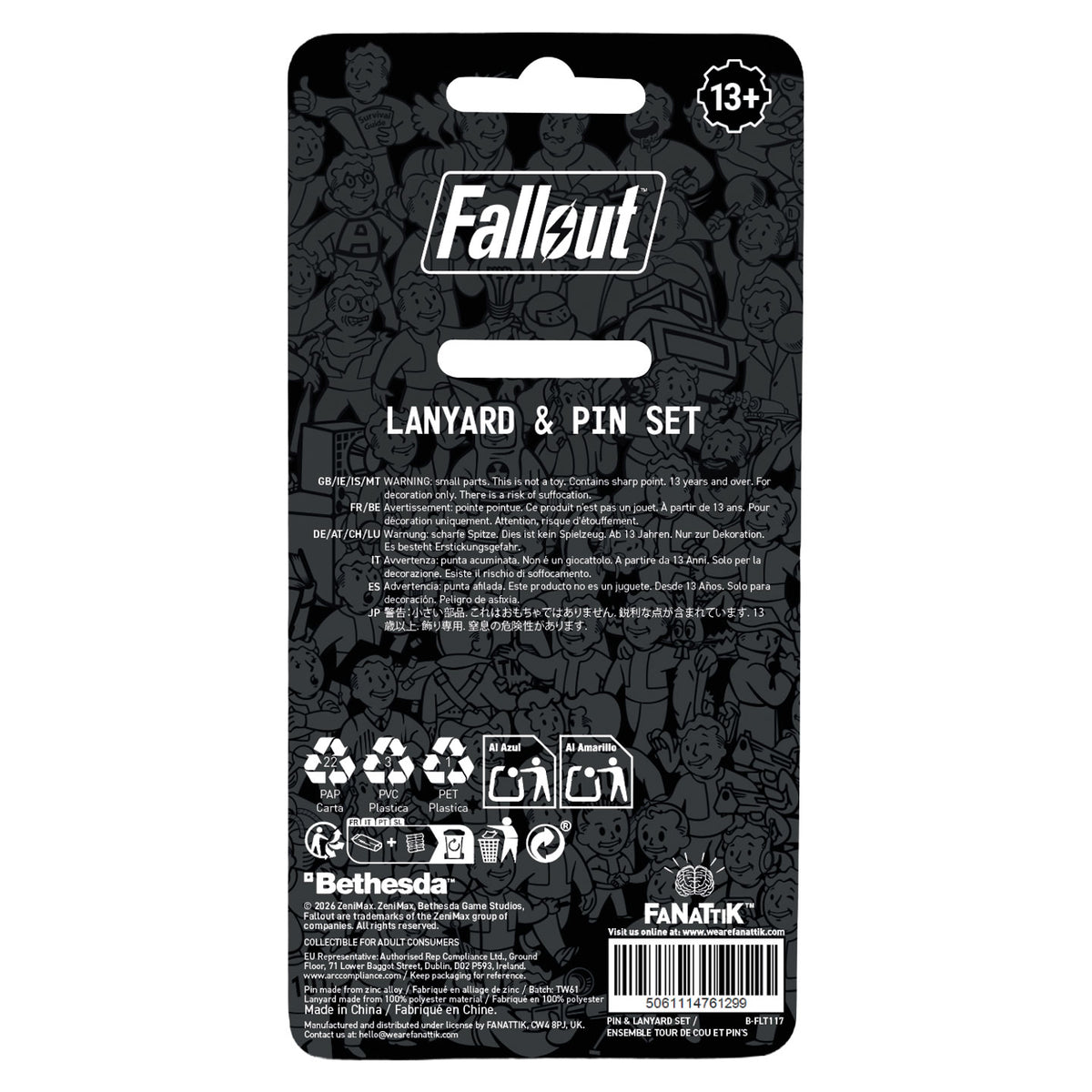 【予約商品】Fallout Vault-Tec 監督官 ネックストラップ&ピンバッジセット