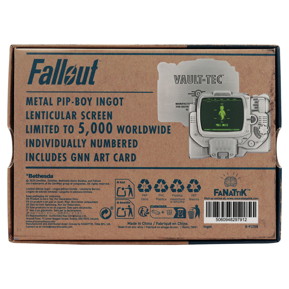 Fallout Pip-Boy レンチキュラー インゴット(シリアルナンバー入り)