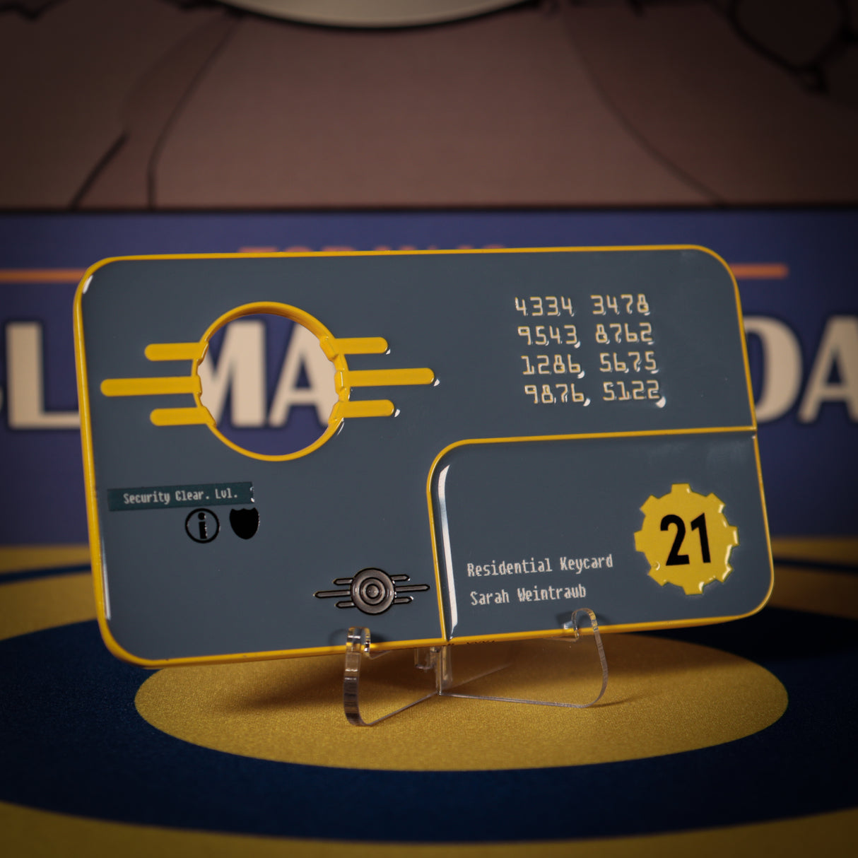 Fallout セキュリティキーカード Vault 21 レプリカ(シリアルナンバー入り)