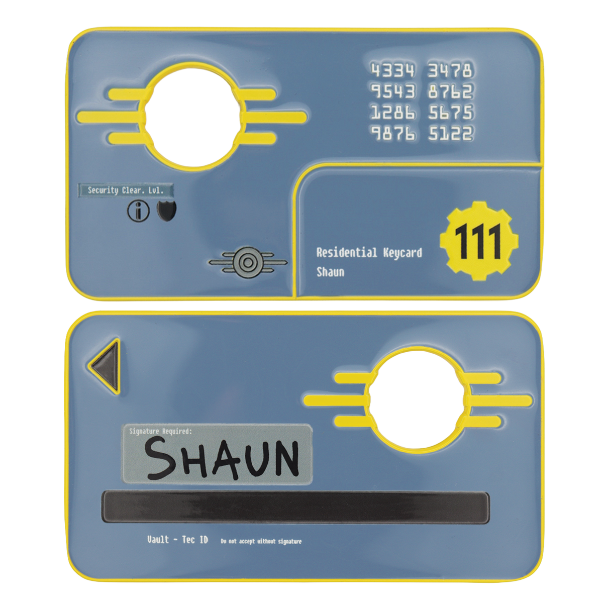 【予約商品】Fallout セキュリティキーカード Vault 111 Limited Edition レプリカ(シリアルナンバー入り)