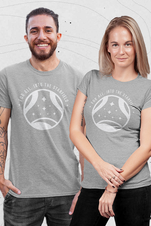 Starfield コンステレーションホワイトロゴTシャツ(グレー)