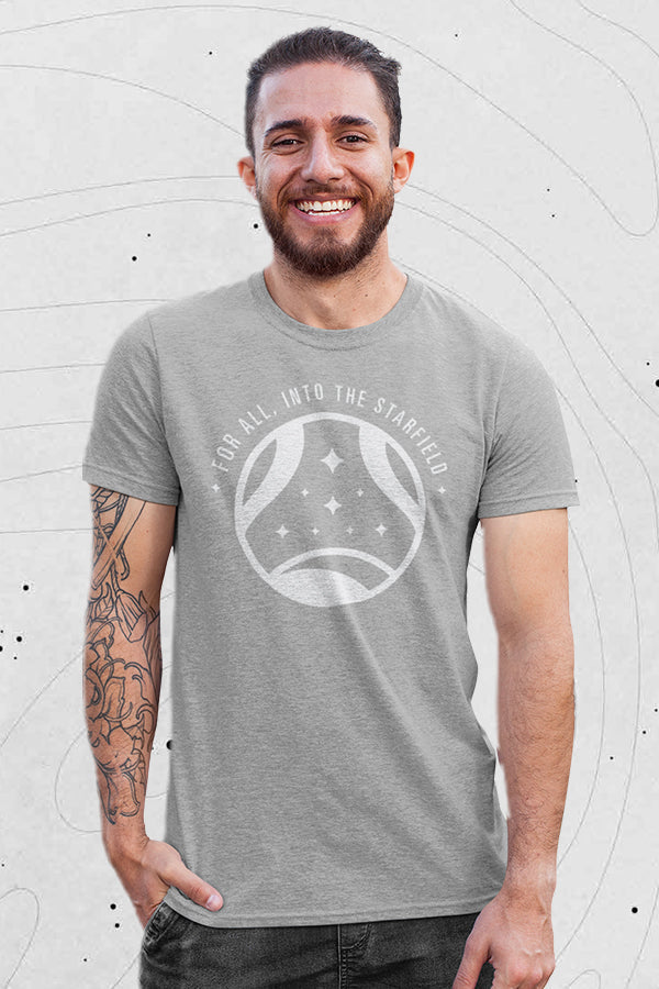 Starfield コンステレーションホワイトロゴTシャツ(グレー)