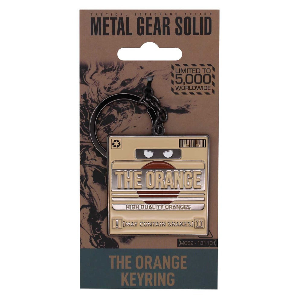 METAL GEAR SOLID 2 SONS OF LIBERTY オレンジのダンボール箱 キーホルダー(シリアルナンバー入り)