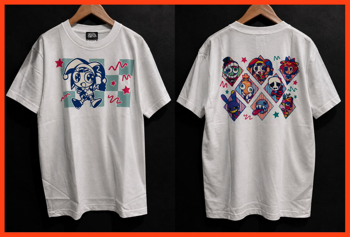 アメイジングデジタルサーカス × 寺田てら ビッグシルエットTシャツ(White/Black)