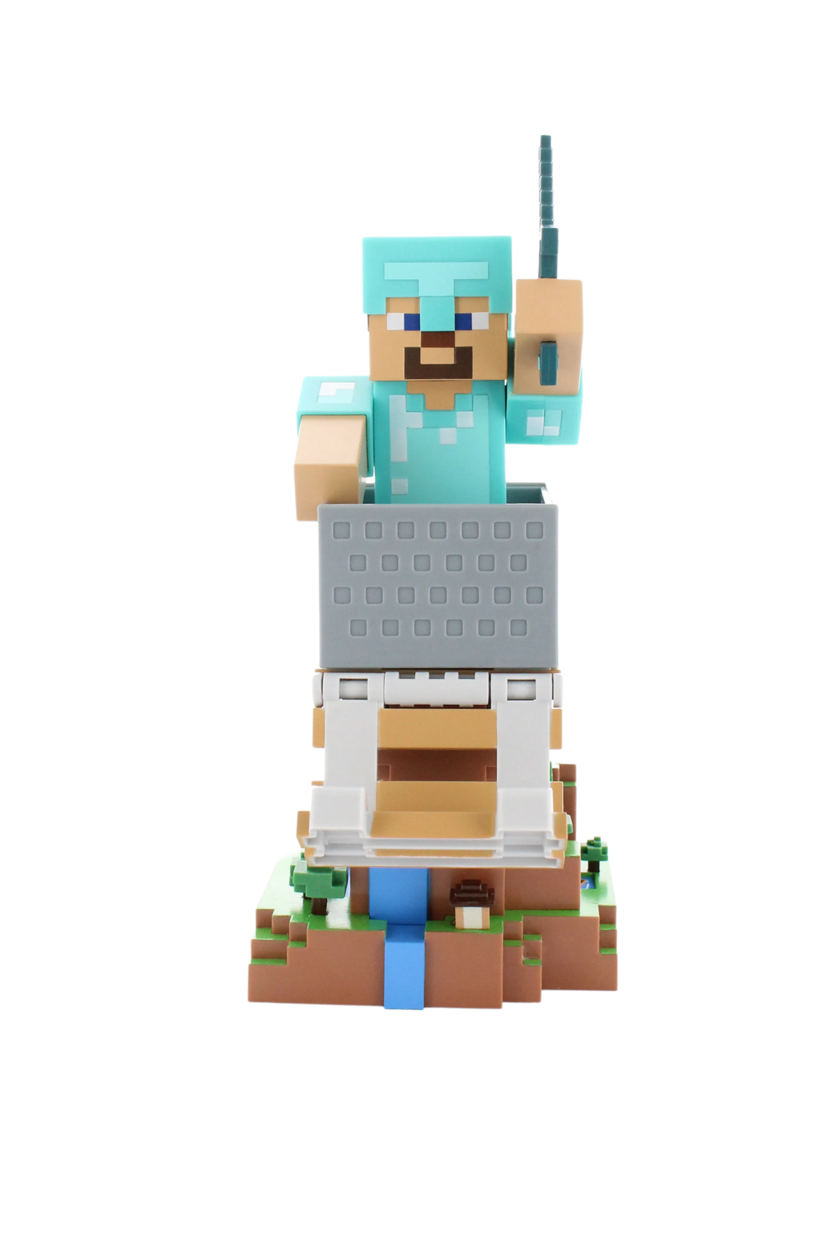 マインクラフト "スティーブ" R.E.S.Tダイヤモンドアーマー ケーブルガイズ コントローラー&スマホスタンド