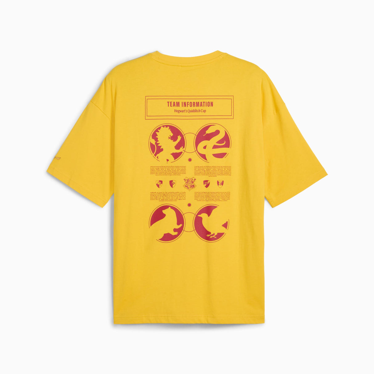ユニセックス PUMA x ハリーポッター オーバーサイズ 半袖 Tシャツ Yellow Sizzle