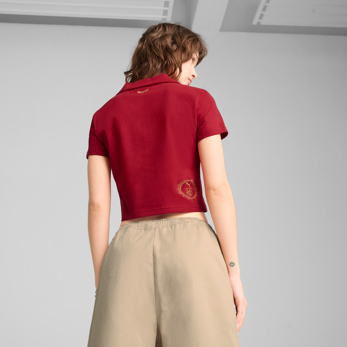 ウィメンズ PUMA x ハリーポッター 半袖 ポロシャツ Dark Crimson