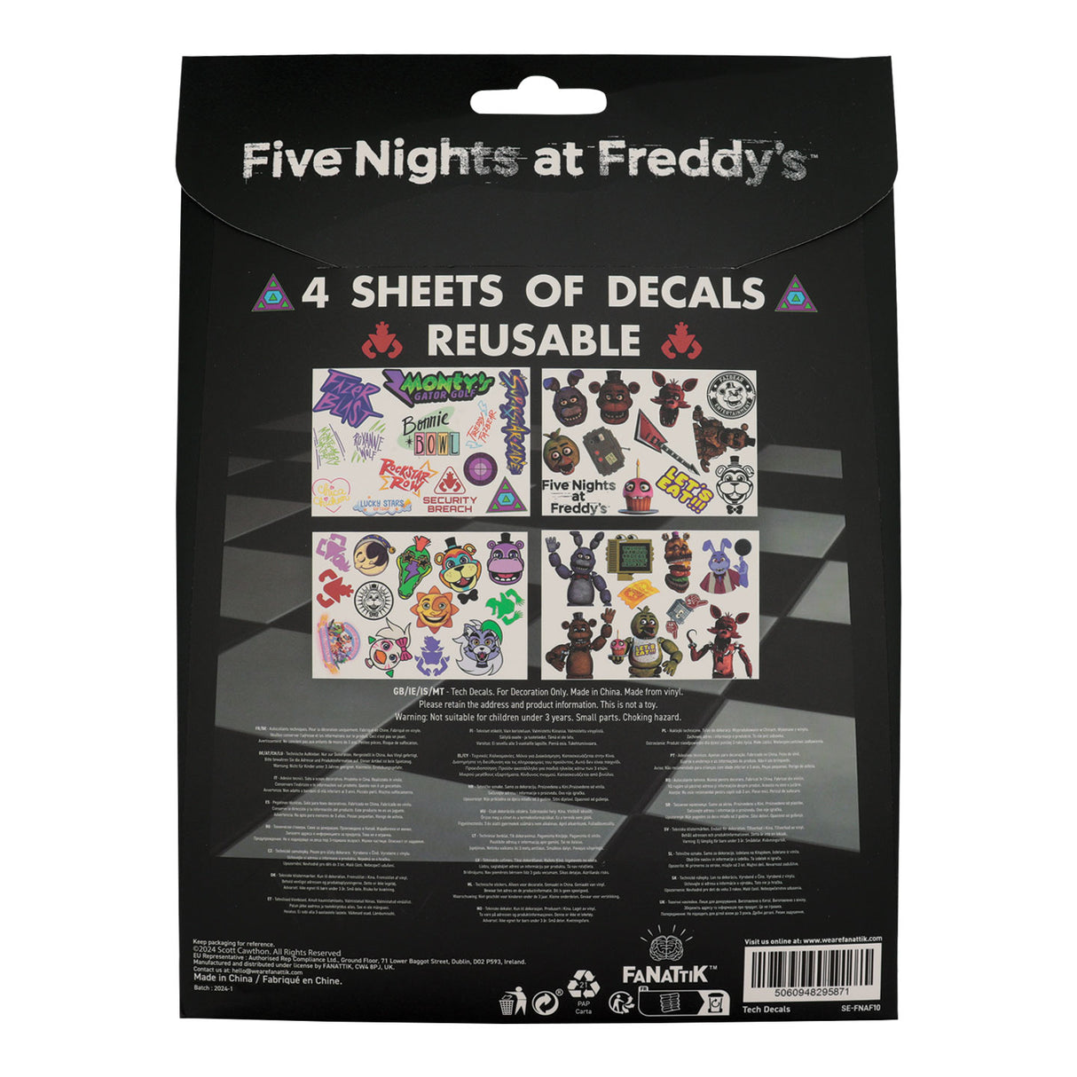 Five Nights at Freddy's デカールステッカー(4枚入り)