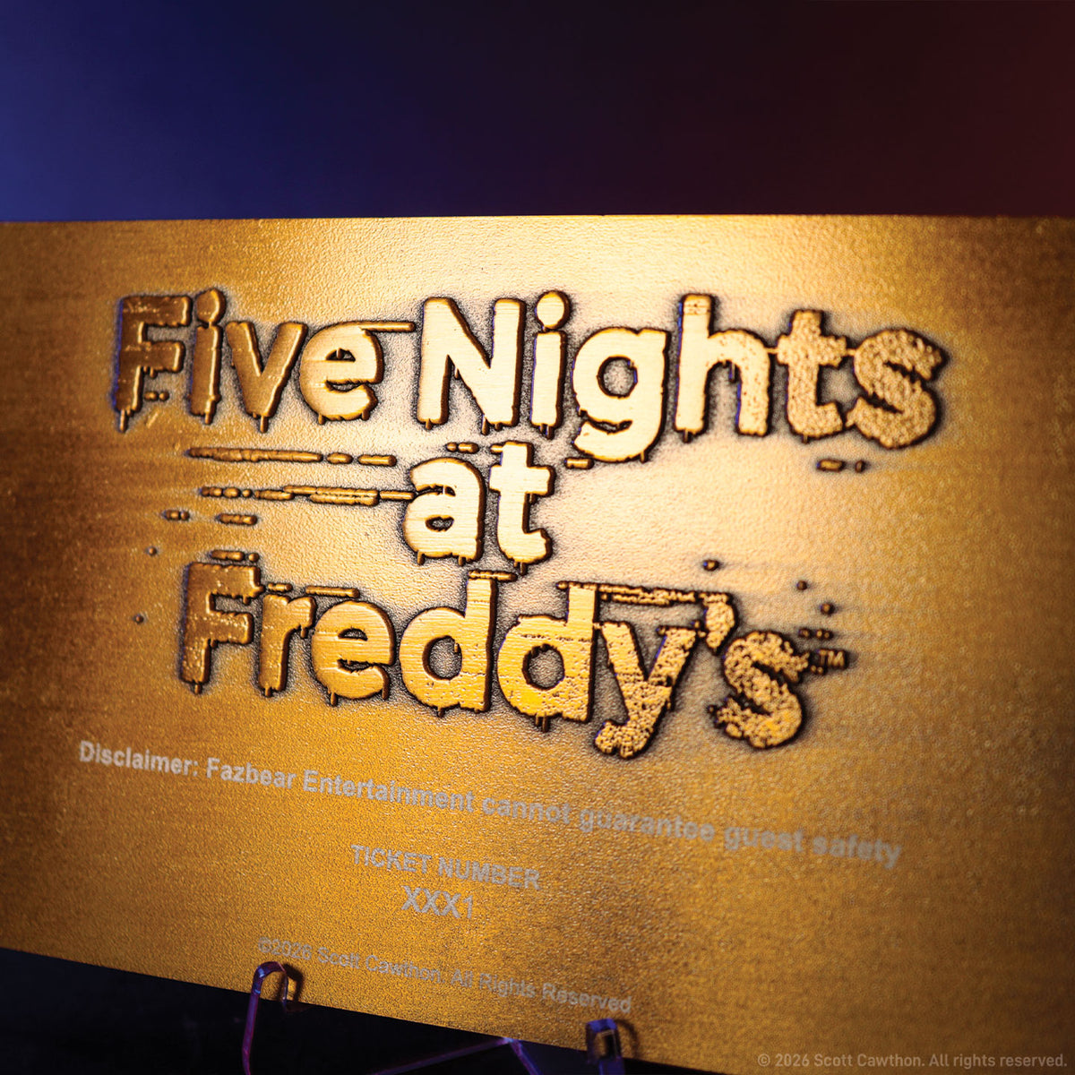 【予約商品】Five Nights at Freddy's ピザプレックス オープニングナイト チケット(シリアルナンバー入り)