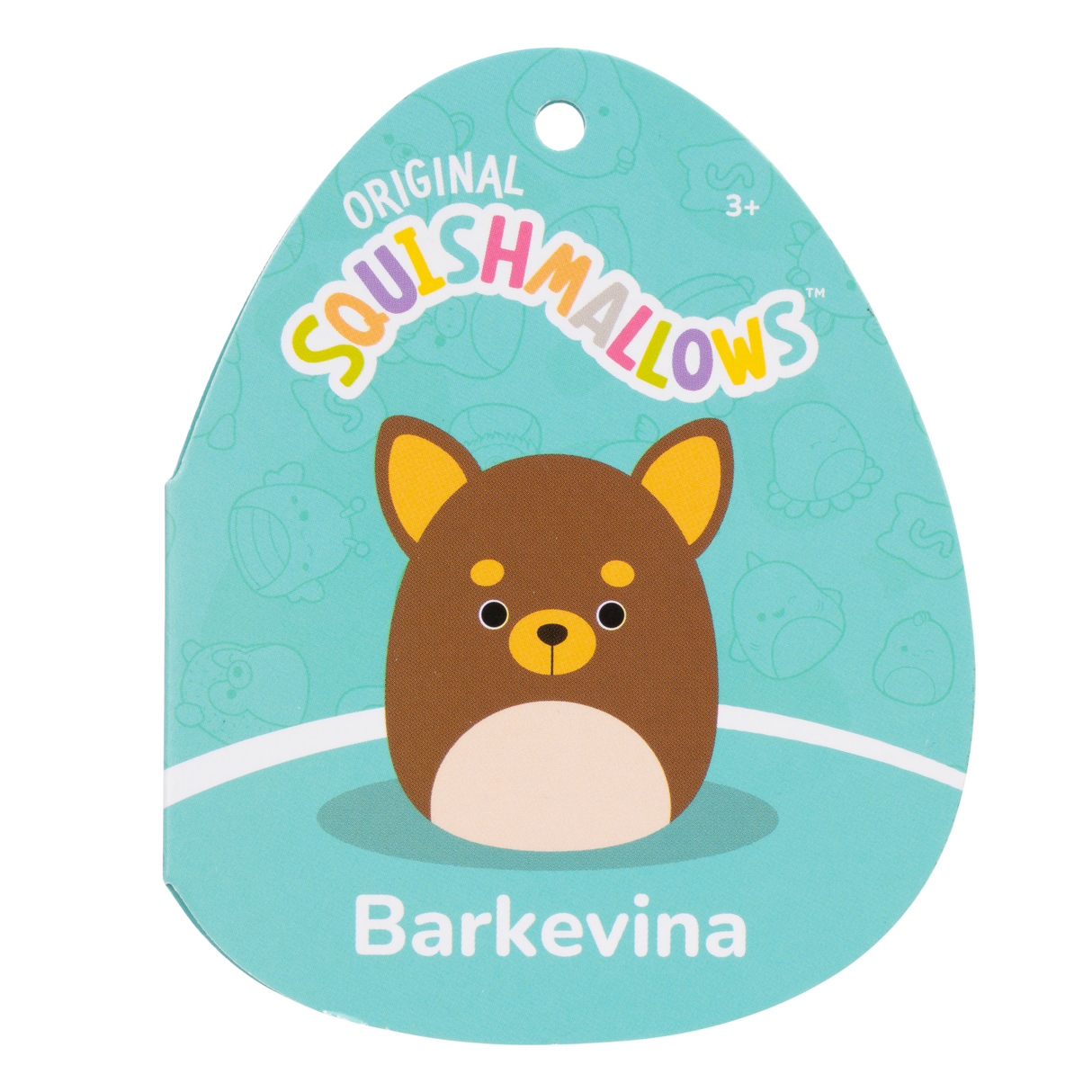 Squishmallows 3.5インチぬいぐるみキーホルダー (Barkevina/バルケビナ)