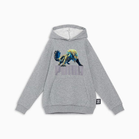 キッズ PUMA x モンスターハンター J フーディー Medium Gray Heather