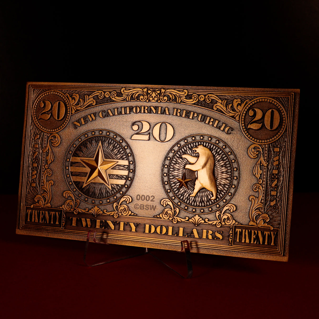 Fallout New Vegas NCR 20ドル紙幣 レプリカ（シリアルナンバー入り）