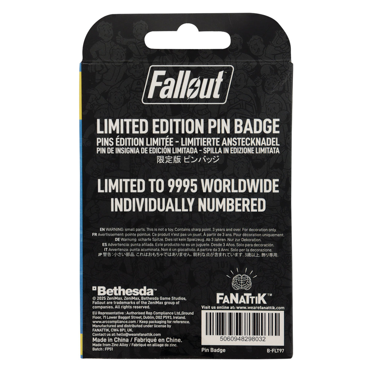 Fallout カリスマボーイ ピンバッジ（シリアルナンバー入り）