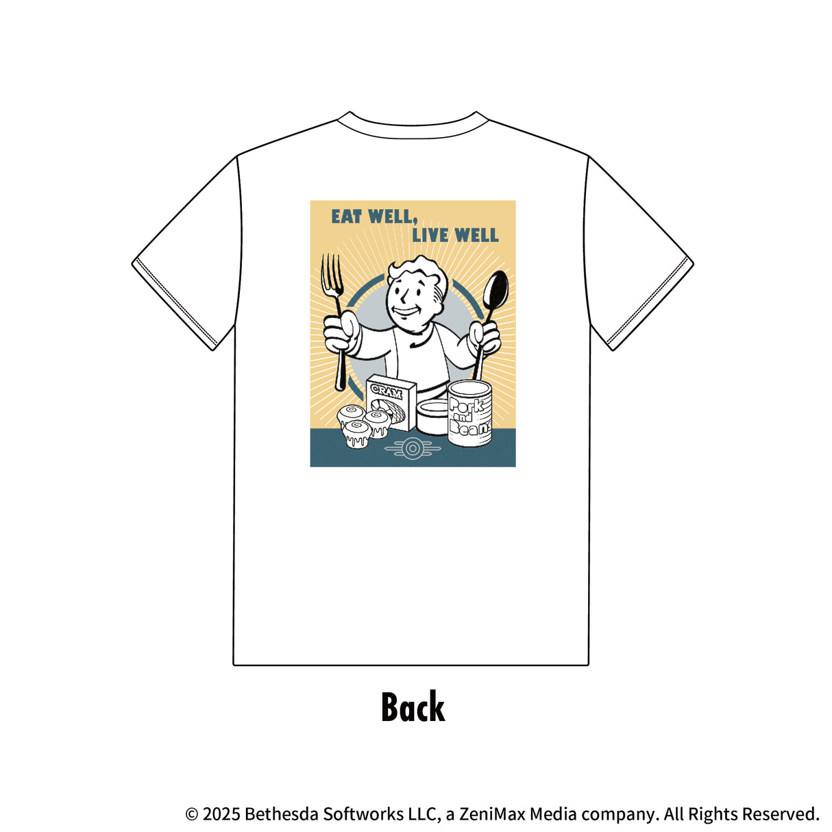 Fallout Eat Well Live Well Tシャツ