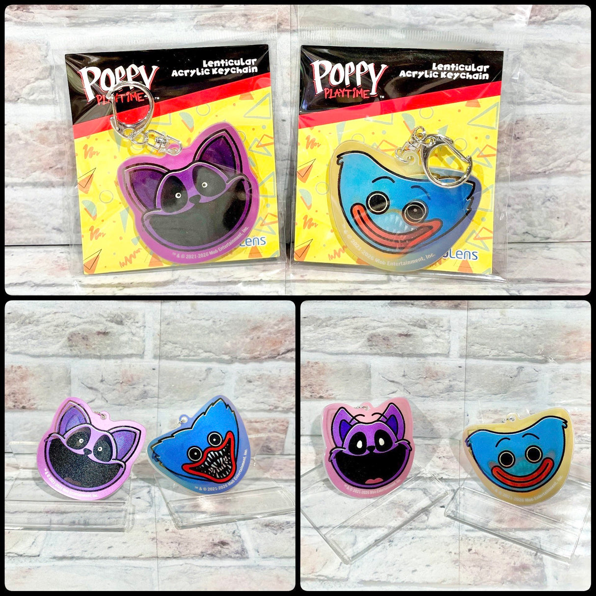 Poppy Playtime レンチキュラーアクリルキーホルダー（ハギーワギー/キャットナップ）
