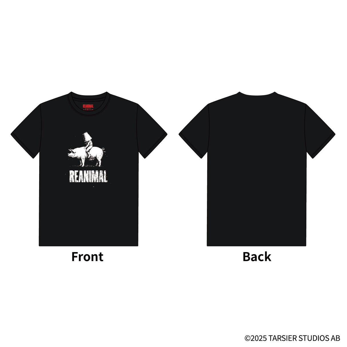 REANIMAL Bucket & The Pig Tシャツ（ブラック）