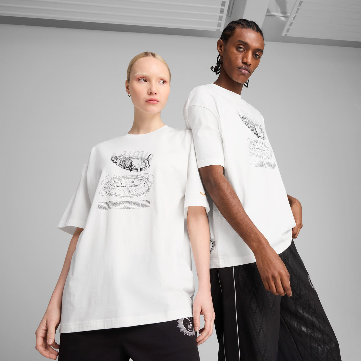 ユニセックス PUMA x ハリーポッター オーバーサイズ 半袖 Tシャツ PUMA White