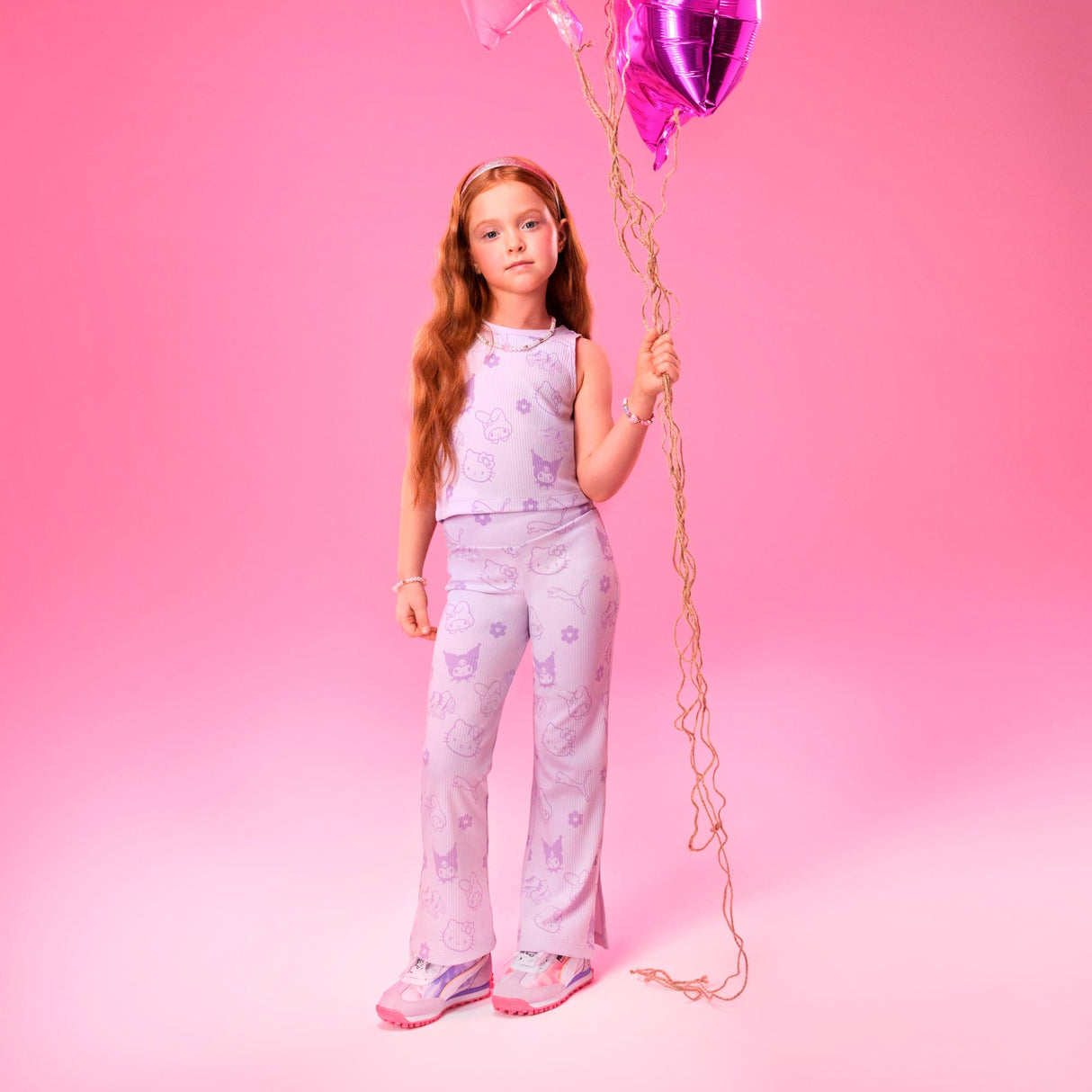 ガールズ PUMA x ハローキティ アンド フレンズ リブ フレア レギンス Lilac Frost