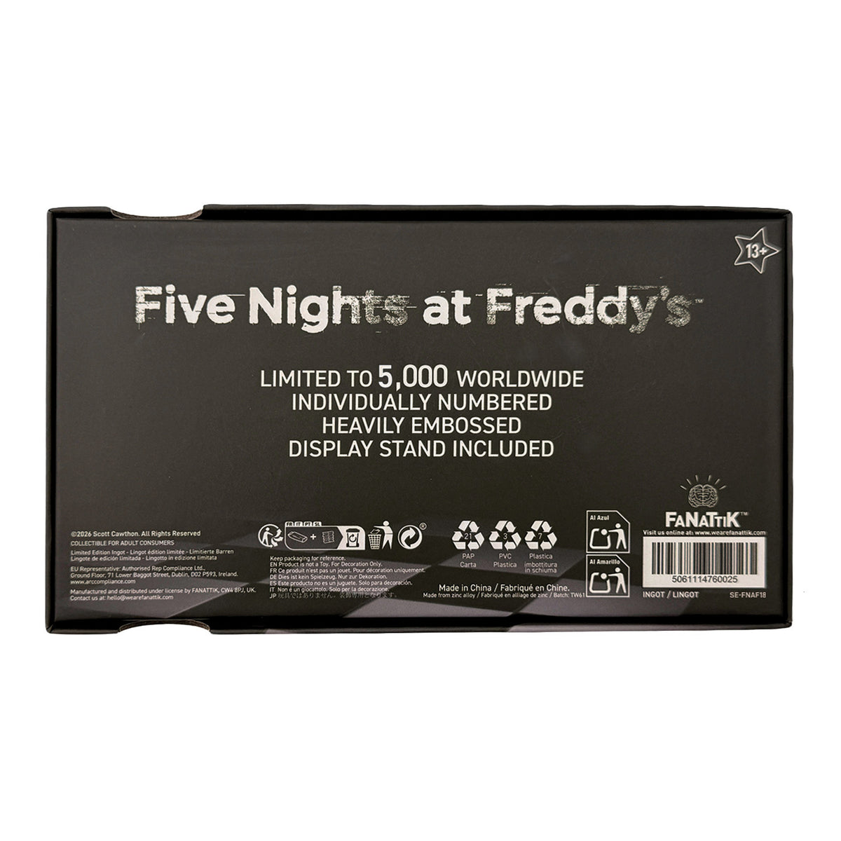 【予約商品】Five Nights at Freddy's  ピザプレックス オープニングナイト チケット（シリアルナンバー入り）