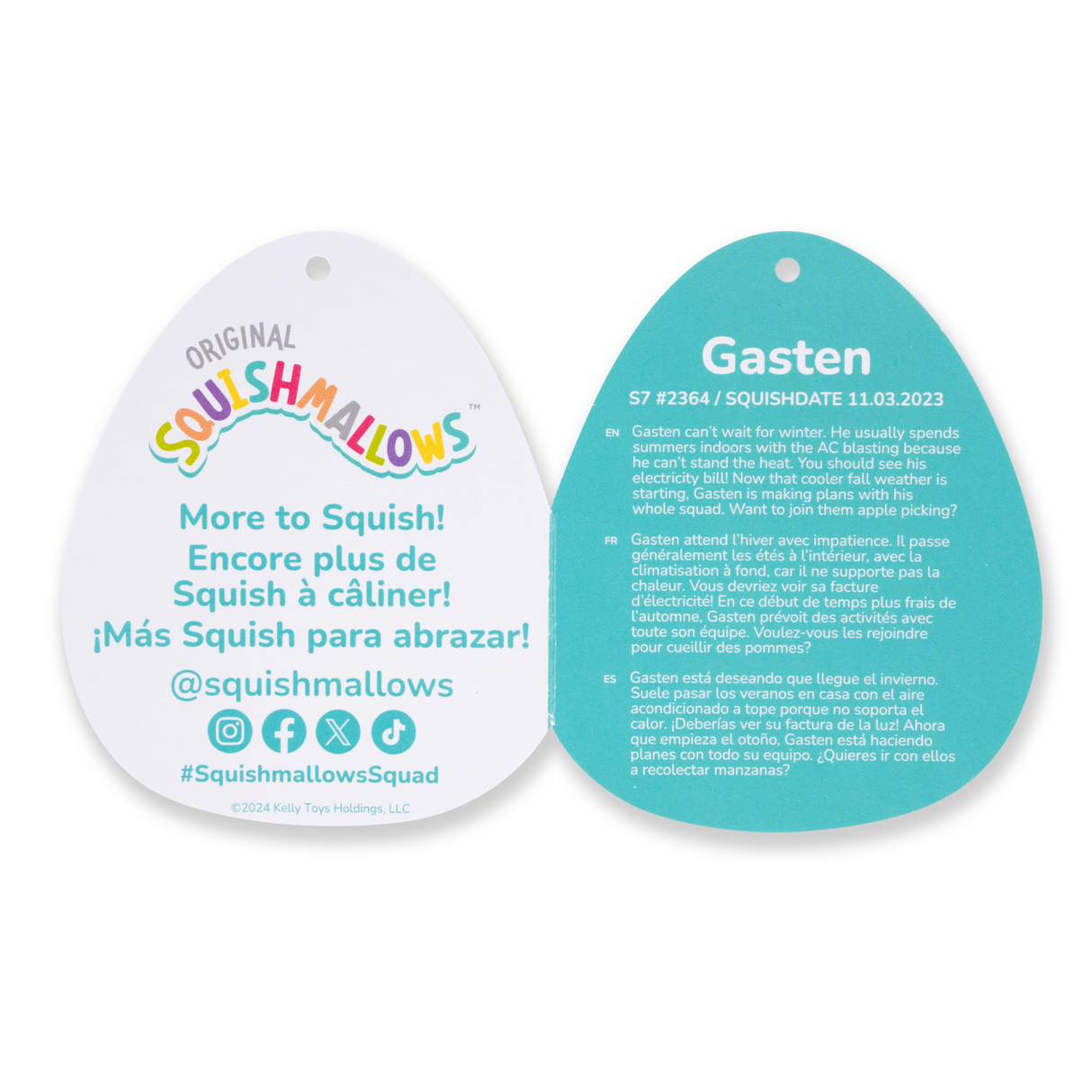 Squishmallows 7.5インチぬいぐるみ （Gasten/ガステン）