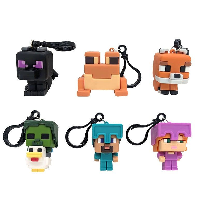 マインクラフト ブラインド立体ラバーキーホルダー