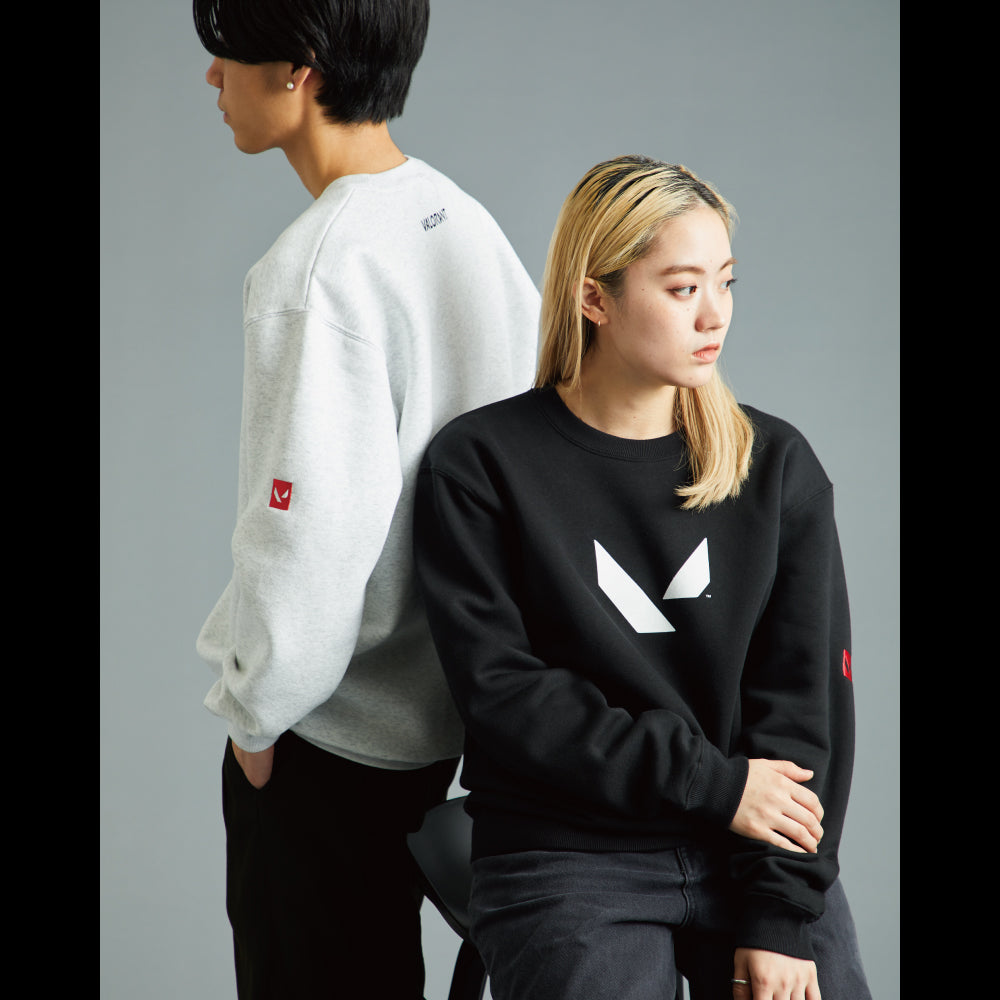 クルーネックスウェット（VLRNT×UA LOGO SWT）BLACK